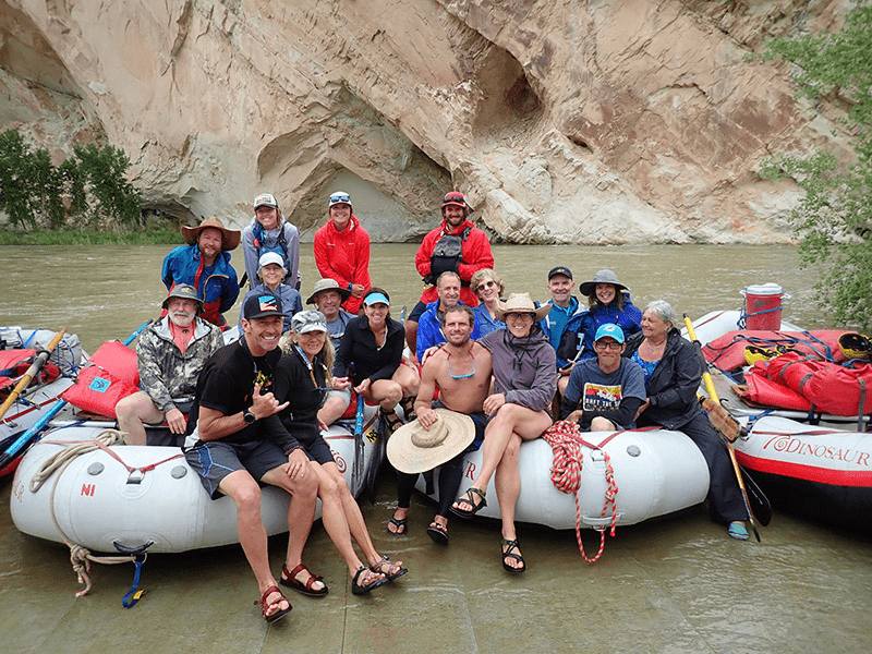 Family enjoying gentle river float